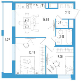 51,8 м², 2-комнатная квартира 7 800 000 ₽ - изображение 67