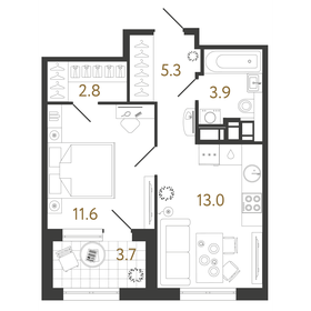 46 м², 2-комнатная квартира 7 400 000 ₽ - изображение 100