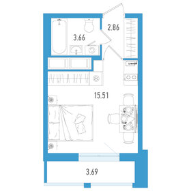 29,9 м², квартира-студия 4 500 000 ₽ - изображение 7