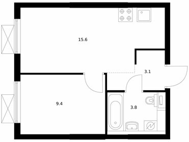 Квартира 31,9 м², 1-комнатная - изображение 1