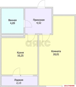 Квартира 39 м², 1-комнатная - изображение 1