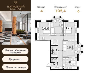 189,3 м², 4-комнатная квартира 85 000 000 ₽ - изображение 82