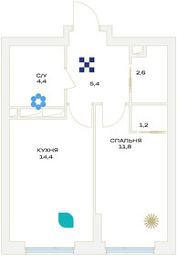 30 м², 1-комнатная квартира 3 530 000 ₽ - изображение 14