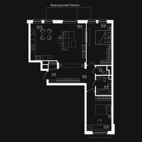 Квартира 83,1 м², 3-комнатная - изображение 1