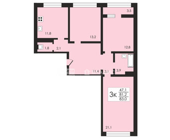 83 м², 3-комнатная квартира 7 006 620 ₽ - изображение 93