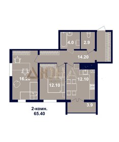 Квартира 65,8 м², 2-комнатная - изображение 5