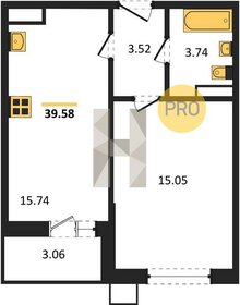 Квартира 39,6 м², 1-комнатная - изображение 1