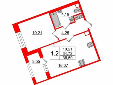 29,9 м², апартаменты-студия 12 700 000 ₽ - изображение 131