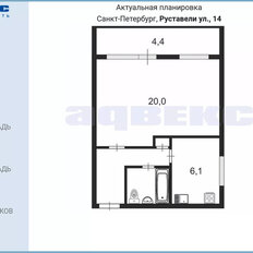 Квартира 34,6 м², 1-комнатная - изображение 2