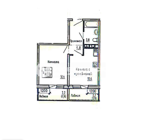 Квартира 35 м², 2-комнатная - изображение 1