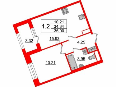 50,6 м², 2-комнатная квартира 15 500 000 ₽ - изображение 147