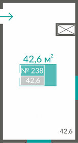 Квартира 42,6 м², студия - изображение 1