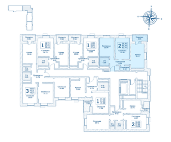 Квартира 62,6 м², 2-комнатная - изображение 2