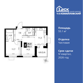 55,1 м², 2-комнатная квартира 18 816 430 ₽ - изображение 35