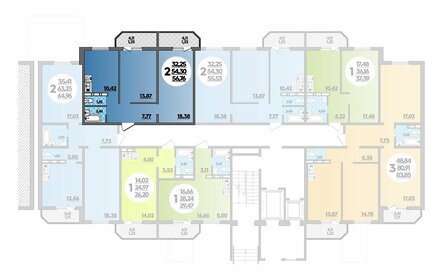 Квартира 56,8 м², 2-комнатная - изображение 1