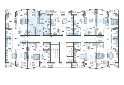 39,5 м², 1-комнатная квартира 11 470 554 ₽ - изображение 42