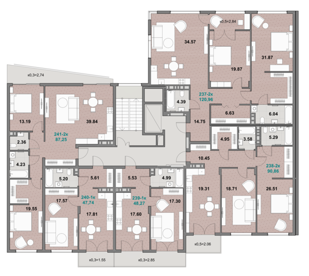115,8 м², 3-комнатная квартира 52 110 000 ₽ - изображение 116
