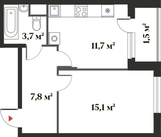 Квартира 39,8 м², 1-комнатная - изображение 1