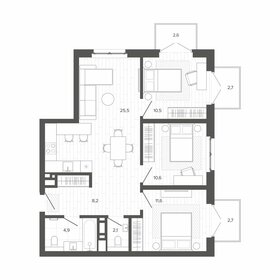 Квартира 75,8 м², 4-комнатная - изображение 1