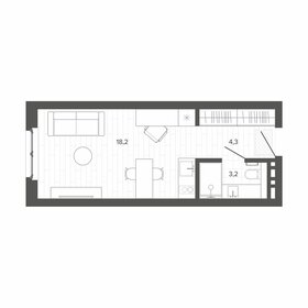 Квартира 25,7 м², студия - изображение 1