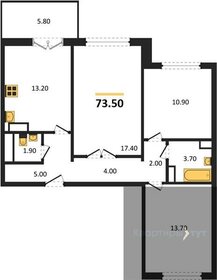 73,5 м², 3-комнатная квартира 5 998 159 ₽ - изображение 17