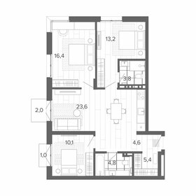 Квартира 82,8 м², 4-комнатная - изображение 1