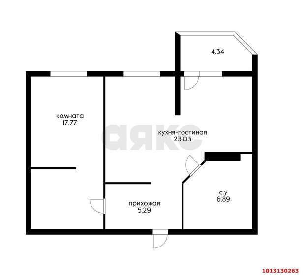 57,1 м², 2-комнатная квартира 12 900 000 ₽ - изображение 1