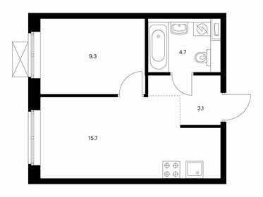 Квартира 32,8 м², 1-комнатная - изображение 1