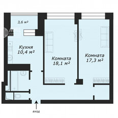 Квартира 67 м², 2-комнатная - изображение 1