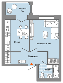 Квартира 38 м², 1-комнатная - изображение 1