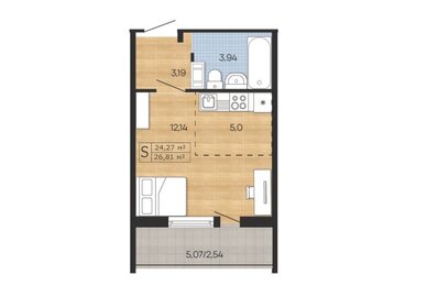 33,5 м², 1-комнатная квартира 2 750 000 ₽ - изображение 43