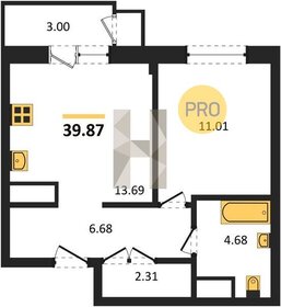 Квартира 39,9 м², 1-комнатная - изображение 1