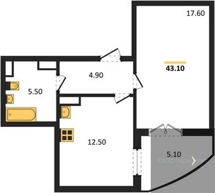 41,4 м², 1-комнатная квартира 3 825 291 ₽ - изображение 26