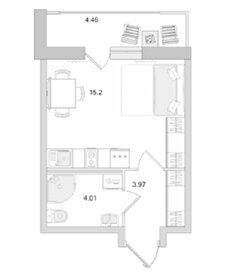 Квартира 23,2 м², студия - изображение 1