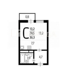 Квартира 30,3 м², студия - изображение 2