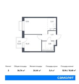 Квартира 36,8 м², 1-комнатная - изображение 1