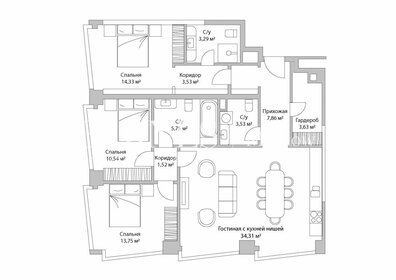 Квартира 97 м², 4-комнатная - изображение 1