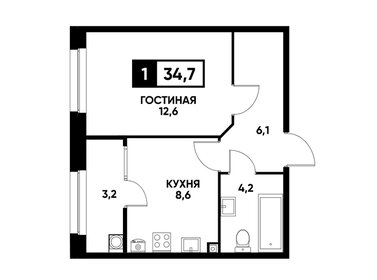 36,5 м², 1-комнатная квартира 3 250 000 ₽ - изображение 29