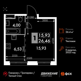 26,5 м², апартаменты-студия 7 531 966 ₽ - изображение 52