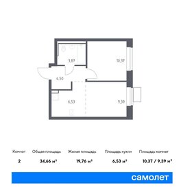 34,6 м², 1-комнатная квартира 7 263 678 ₽ - изображение 21