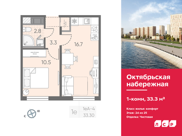 Квартира 33,3 м², 1-комнатная - изображение 1