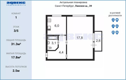 26 м², квартира-студия 6 300 000 ₽ - изображение 37