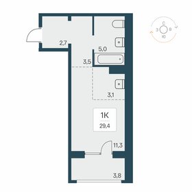 33,8 м², 2-комнатная квартира 3 500 000 ₽ - изображение 21