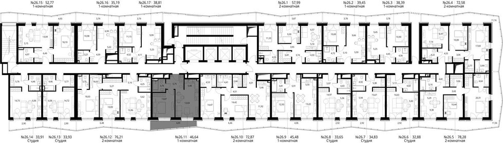 50,2 м², 1-комнатная квартира 22 498 988 ₽ - изображение 44