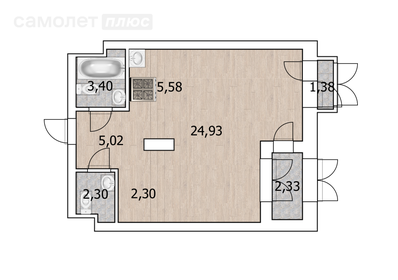 45,9 м², 2-комнатная квартира 7 750 000 ₽ - изображение 35