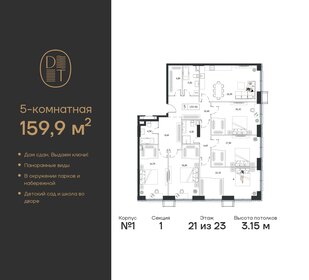 162,2 м², 5-комнатная квартира 82 847 728 ₽ - изображение 6