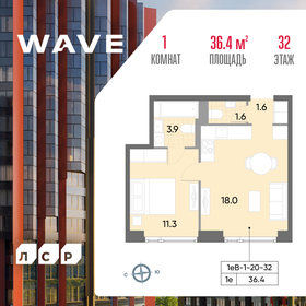 36,2 м², 1-комнатная квартира 16 541 264 ₽ - изображение 39