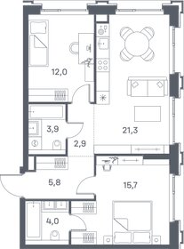 64,9 м², 2-комнатная квартира 31 495 970 ₽ - изображение 28