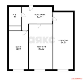 Квартира 76,5 м², 2-комнатная - изображение 1