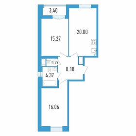 Квартира 66,9 м², 2-комнатная - изображение 1